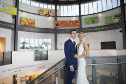 wedding couple at cade museum