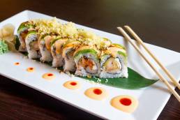 close up of sushi