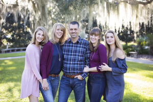 family portrait at the Thomas Center in Gainesville FL